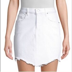 Hudson White Denim skirt, Sz 32", 18" Long